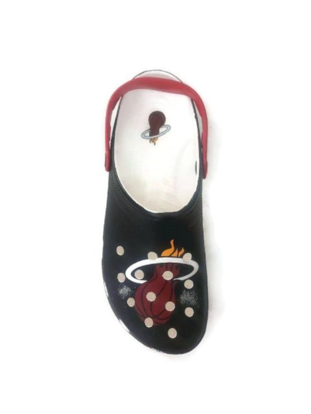 NBA Miami Heat Crocs Classic Clogs Mens Size 13 Black Red White Croslite Sandals - Picture 2 of 8